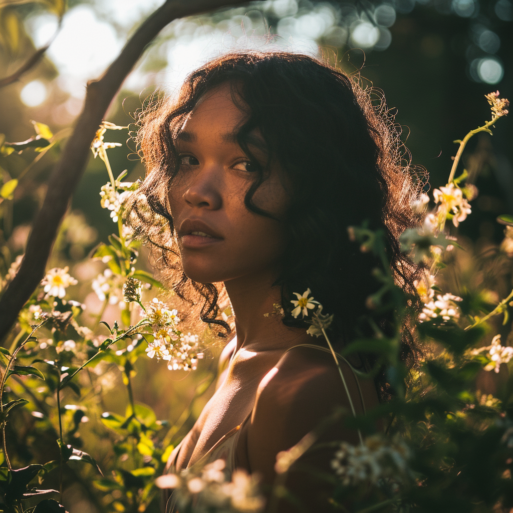 Woman in contemplation amidst nature, embodying the paradox of loving someone who hurts me.